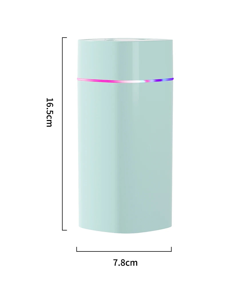 Creative Dual Nozzle Humidifier Desktop Home Bedroom Car Aromatherapy Silent Air Humidification Usb 7 Color Ambient Light