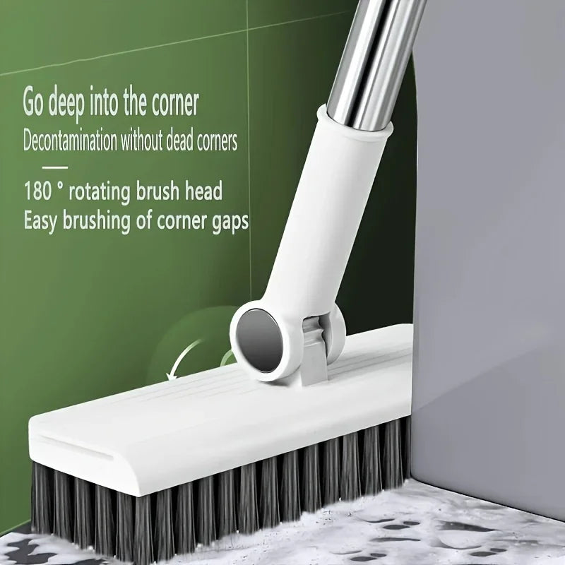 New 4 in 1 Broom Combo Set with Dustpan Squeegee Floor Brush Multi Purpose Cleaning Tool for Home and Commercial Use