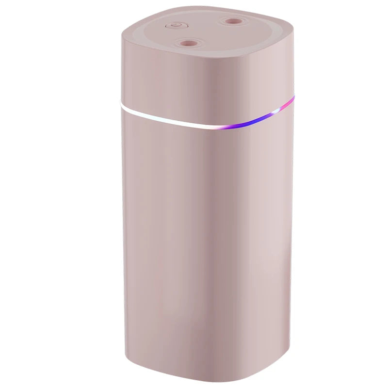 Creative Dual Nozzle Humidifier Desktop Home Bedroom Car Aromatherapy Silent Air Humidification Usb 7 Color Ambient Light